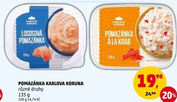 Pomazánky Karlova Koruna