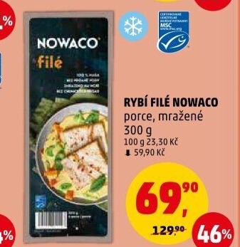 Rybí filé mražené Nowaco