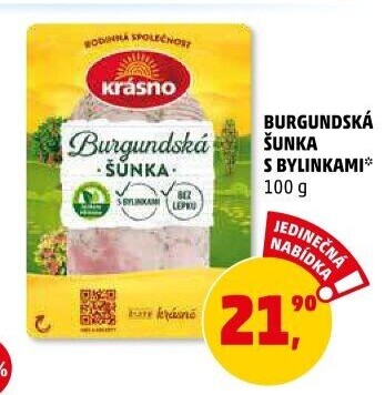 Šunka burgundská s bylinkami Krásno