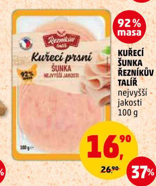 Šunka kuřecí nejvyšší jakosti Řezníkův talíř