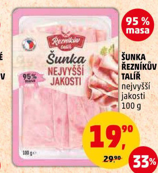 Šunka nejvyšší jakosti Řezníkův talíř