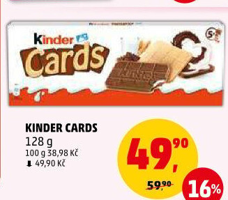 Sušenka s náplní Cards Kinder