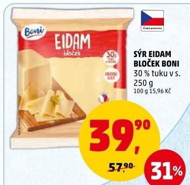 Sýr Eidam 30% Boni