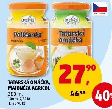 Tatarská omáčka Agricol