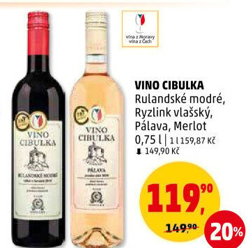 Víno Rulandské modré bio Víno Cibulka