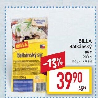 Balkánský sýr Billa