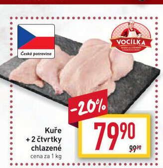Kuře + 2 čtvrtky Vocílka