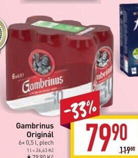 Pivo světlé výčepní Originál 10° Gambrinus
