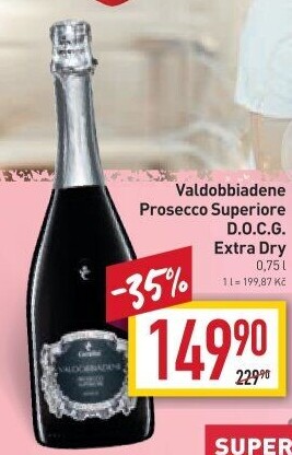 Prosecco Extra Dry Superior DOCG Valdobbiadene Canella