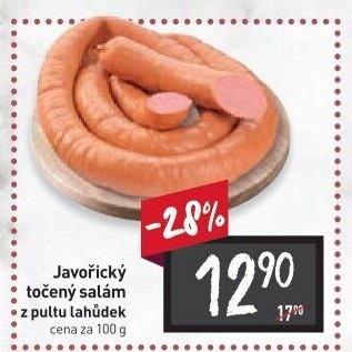 Salám javořický točený