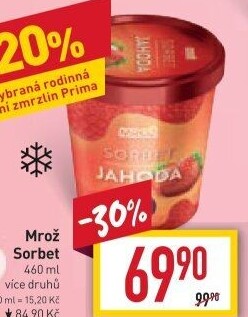 Sorbet v kelímku Mrož Prima