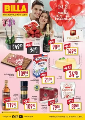 akční leták BILLA 8.2.2023-14.2.2023