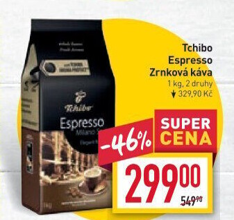 Zrnkové kávy Tchibo Espresso