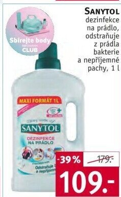 Dezinfekční čistič na prádlo Sanytol
