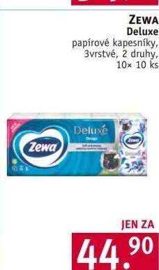 Papírové kapesníčky 3vrstvé Deluxe Zewa