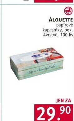 Papírové kapesníčky 4vrstvé Alouette - box
