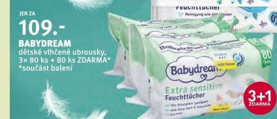 Vlhčené ubrousky dětské Babydream