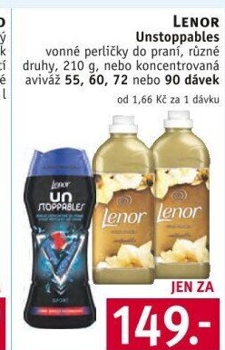 Vonné perličky do pračky Lenor UNstoppables