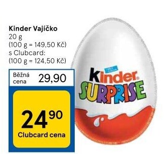 Čokoládové vajíčko s překvapením Kinder Surprise