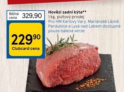 Hovězí kýta zadní bez kosti