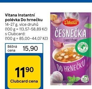 Instantní polévka do hrnečku Vitana