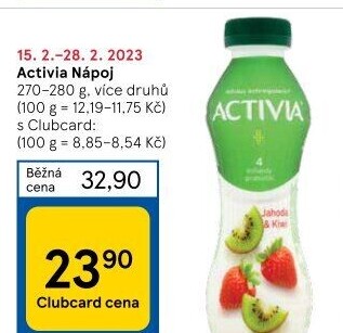 Jogurtový nápoj Activia Danone