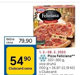 Pizza mražená FelicianaDr. Oetker