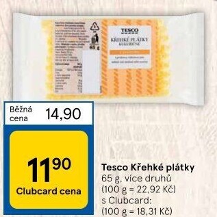 Plátky křehké Tesco