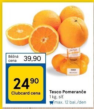 Pomeranče Tesco