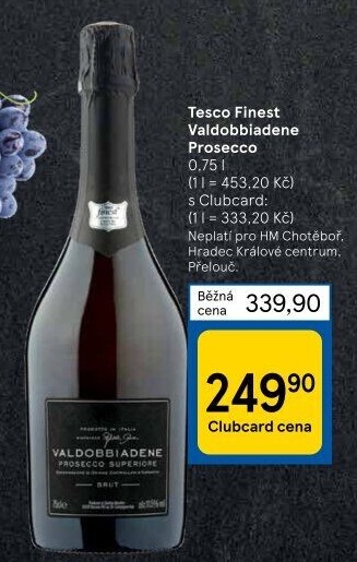 Prosecco Valdobbiadene Tesco Finest
