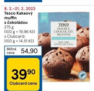 Směs Muffiny s čokokousky Tesco