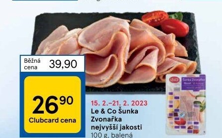 Šunka Zvonařka nejvyšší jakosti LE&amp