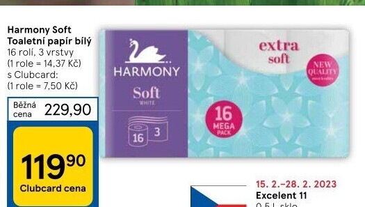 Toaletní papír 3vrstvý Harmony