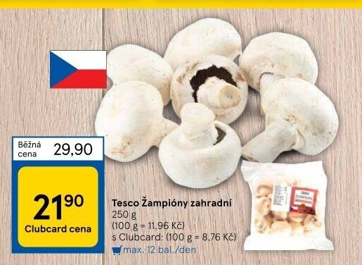 Žampiony zahradní Tesco