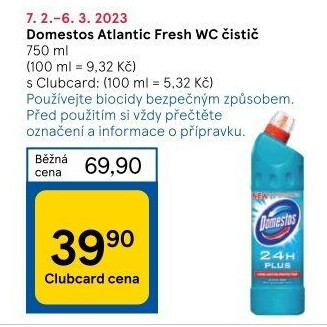 Čistič WC gelový Domestos
