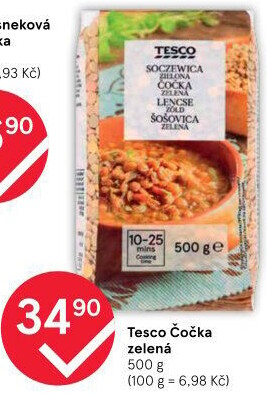 Čočka zelená Tesco