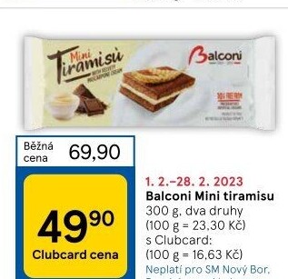 Dezert mini Tiramisu Balconi