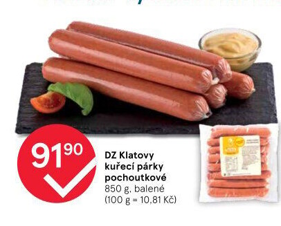 Párky kuřecí pochoutkové DZ Klatovy