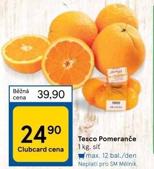Pomeranče Tesco