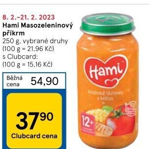 Příkrm masozeleninový Hami
