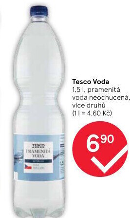Přírodní voda Tesco