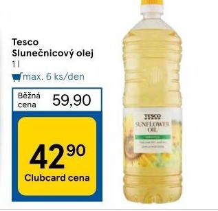 Slunečnicový olej Tesco