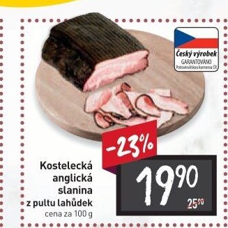 Anglická slanina Kostelecké uzeniny