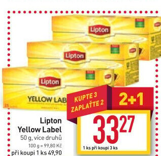 Černý čaj Yellow Label Lipton