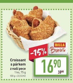 Croissant s párkem