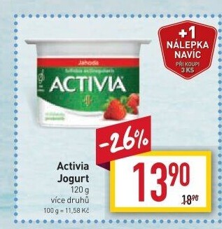 Jogurt ochucený Activia Danone