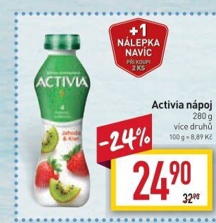 Jogurtový nápoj Activia Danone