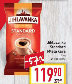 Mletá káva Standard Jihlavanka