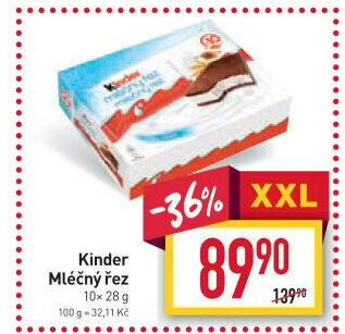 Řez mléčný Kinder