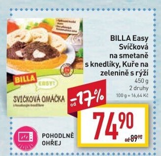 Svíčková na smetaně Easy Billa